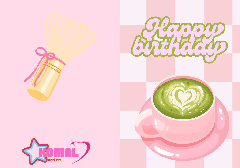 Happy Birthday Matcha Card